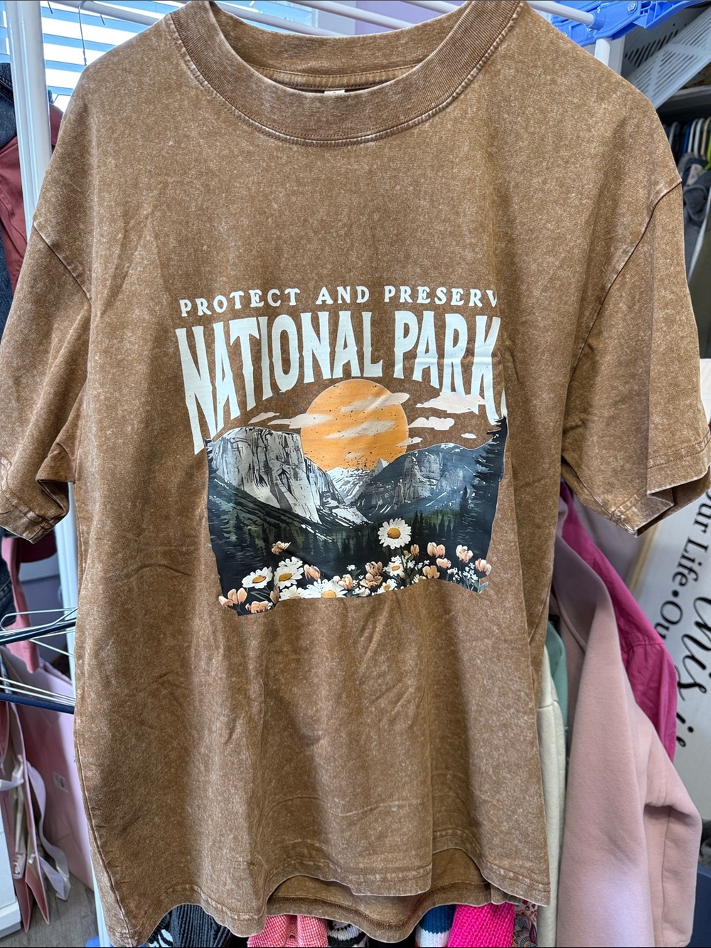Brown National Park Graphic Tee for Women
